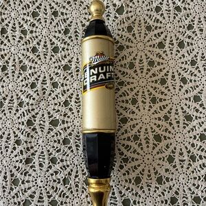Miller Genuine draft beer torpedo tap handle. Preloved. Light wear. 12”, video